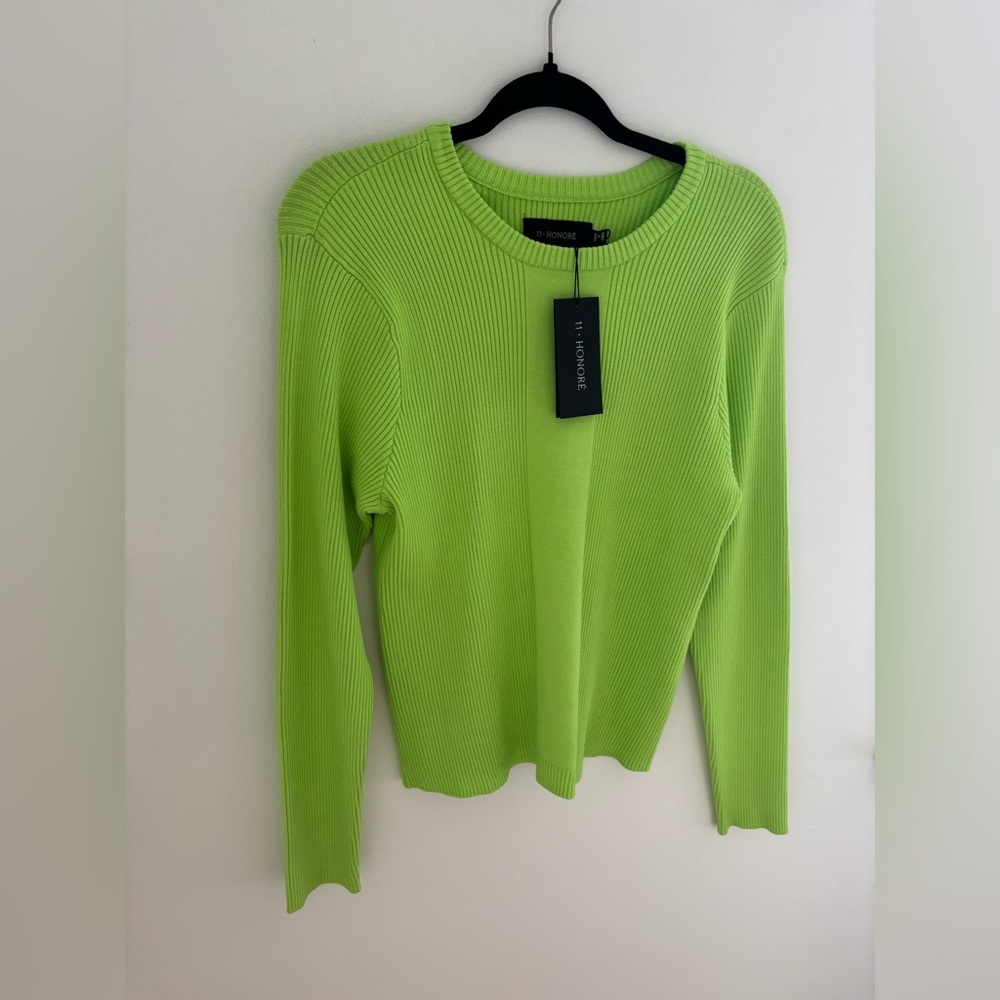 11 Honoré Ari Sweater in Jasmine Green NWT